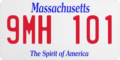 MA license plate 9MH101