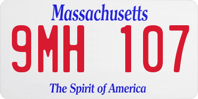 MA license plate 9MH107