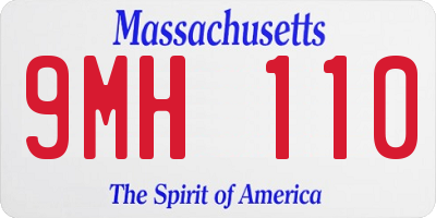 MA license plate 9MH110