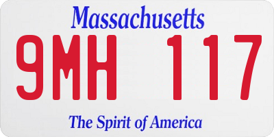 MA license plate 9MH117