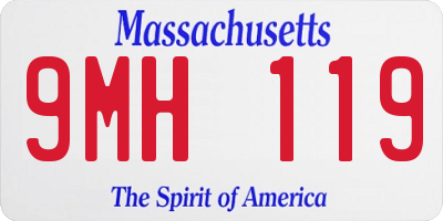 MA license plate 9MH119