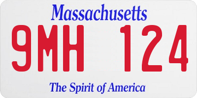 MA license plate 9MH124