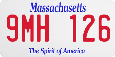 MA license plate 9MH126