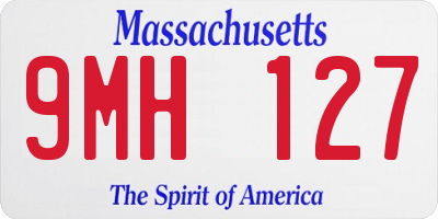 MA license plate 9MH127