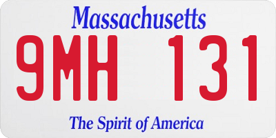 MA license plate 9MH131