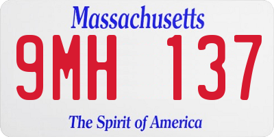 MA license plate 9MH137