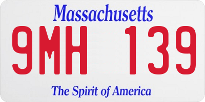 MA license plate 9MH139