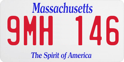 MA license plate 9MH146