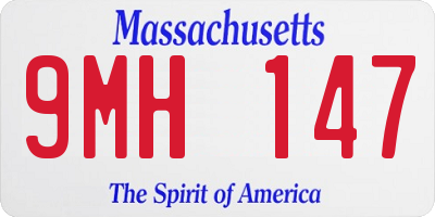 MA license plate 9MH147