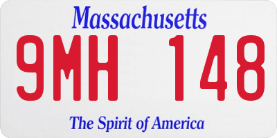 MA license plate 9MH148