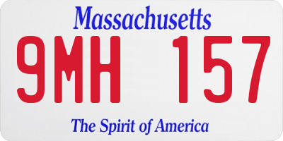 MA license plate 9MH157