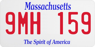 MA license plate 9MH159