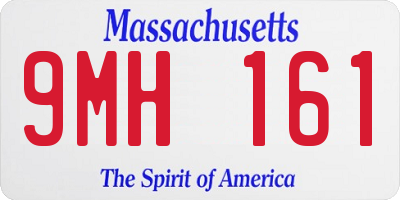 MA license plate 9MH161