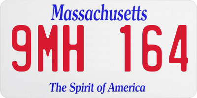 MA license plate 9MH164