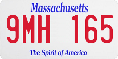 MA license plate 9MH165
