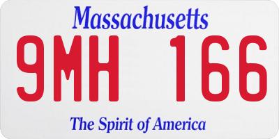 MA license plate 9MH166