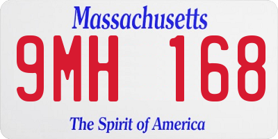 MA license plate 9MH168