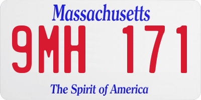 MA license plate 9MH171