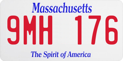 MA license plate 9MH176