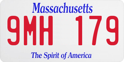 MA license plate 9MH179