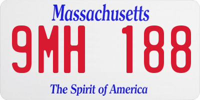 MA license plate 9MH188