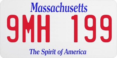 MA license plate 9MH199