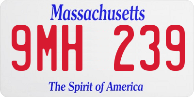 MA license plate 9MH239