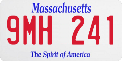 MA license plate 9MH241
