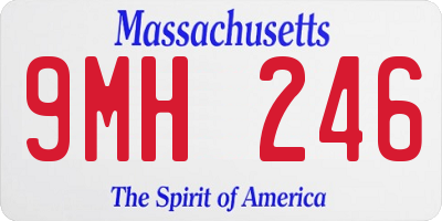 MA license plate 9MH246