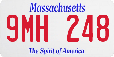 MA license plate 9MH248
