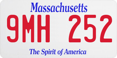 MA license plate 9MH252