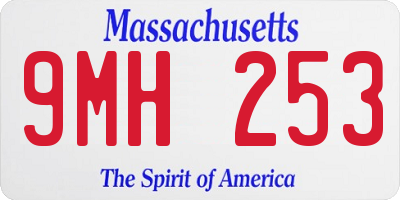 MA license plate 9MH253