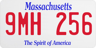 MA license plate 9MH256