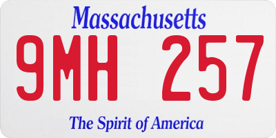 MA license plate 9MH257