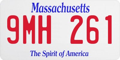 MA license plate 9MH261