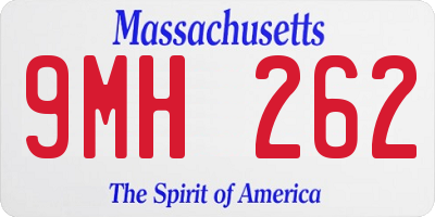 MA license plate 9MH262