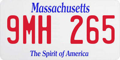 MA license plate 9MH265