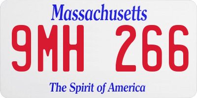 MA license plate 9MH266