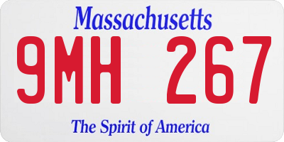 MA license plate 9MH267