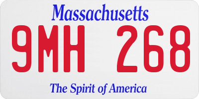 MA license plate 9MH268