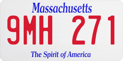 MA license plate 9MH271