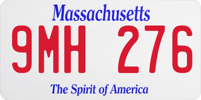MA license plate 9MH276