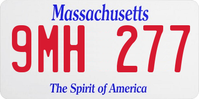 MA license plate 9MH277