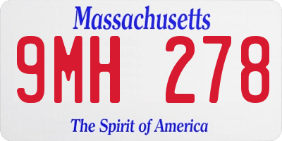 MA license plate 9MH278