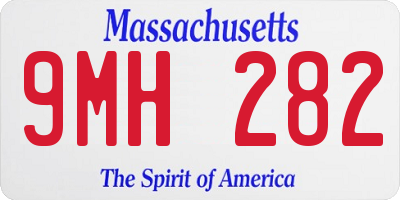 MA license plate 9MH282