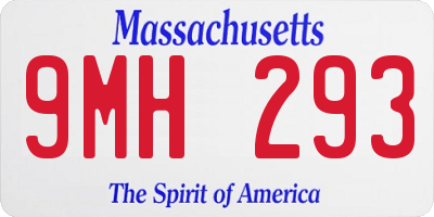 MA license plate 9MH293
