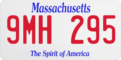 MA license plate 9MH295
