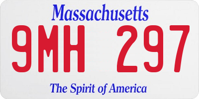 MA license plate 9MH297