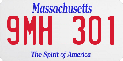MA license plate 9MH301