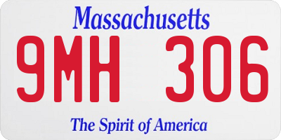 MA license plate 9MH306